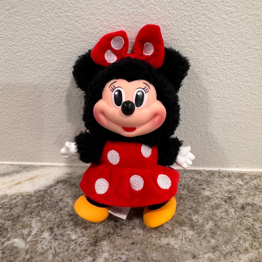 Pop Mart Disney Minnie Mouse Plush Pendant Keychain Red Polka Dot Dress 6.5 inch